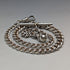 Circa 1910 British Antique Sterling Silver Albert Chain 44g Claw & Bowl Fob